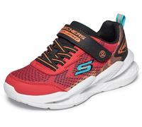Skechers Niños Meteor-Lights 2.0 Zapatillas Deportivas, Red Textile Synthetic Black & Orange Trim, 26 EU
