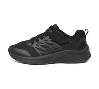 Skechers Niños Microspec Texlor Zapatillas, Black Textile & Trim, 30 EU