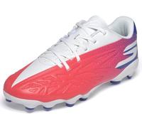 Skechers Niños Razor 2 Jr Botas de fútbol para Terreno Firme, White/Blue/Pink, 34 EU