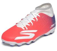 Skechers Niños SKX_2 Jr Botas de fútbol Atlas para Terreno Firme, White/Blue/Pink, 33.5 EU