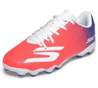 Skechers Niños SKX_2 Jr Firm Ground Botas de Fútbol, White/Blue/Pink, 35.5 EU