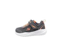 Skechers Nitro Sprint, Zapatos Deportivos Niños, Charcoal Textile/ Synthetic/ Orange Trim, 23 EU