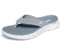 Skechers Sandalias flexibles On-the-Go Walk para mujer - SplendorFlip-Flop, Tela gris, 37 EU
