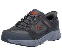 Skechers Oak Canyon Consistent Winne - Zapatos sin Cordones para Hombre, Gris/Anaranjado, 44 EU