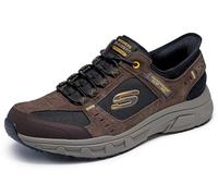 Skechers Oak Canyon Consistent Winner - Zapatos de Senderismo para Hombre, Cuero marrón Textil sintético Ribete Negro, 48.5 EU
