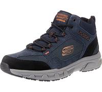 Skechers OAK CANYON IRONHIDE, Zapatillas altas para Hombre, Navy Suede/Mesh/Pu/Orange Trim, 42 EU