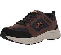 Skechers Oak Canyon, Zapatillas Hombre, Chocolate Leather Pu Mesh Black Trim, 41.5 EU