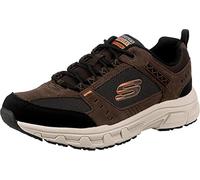 Skechers Oak Canyon, Zapatillas Hombre, Chocolate Leather Pu Mesh Black Trim, 45 EU