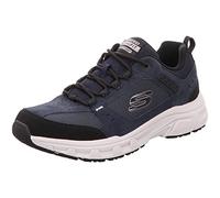 Skechers Oak Canyon, Zapatillas Hombre, Navy Leather Pu Mesh Black Trim, 45 EU