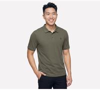 Skechers Off Duty Polo en Oliva/Gris, talla 2XL