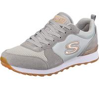 Skechers OG 85 Goldn Gurl, Zapatillas para Mujer, Light Gray Suede Nylon Mesh Rose Gold Trim, 36.5 EU