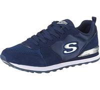 Skechers OG 85 Goldn Gurl, Zapatillas para Mujer, Navy Suede Mesh Nylon Silver Trim, 37.5 EU