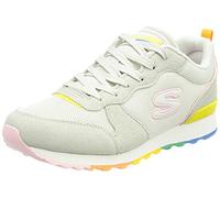 Skechers OG 85 WALKING RAINBOW, Zapatillas para Mujer, Gray Suede/Mesh/Duraleather Trim, 38 EU