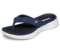 Skechers On-The-go 600-15304, Chanclas Mujer, Navy E Bianco, 40 EU
