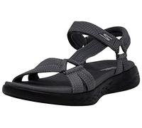 Skechers On-The-go 600-Brilliancy Sport Sandal, Sandalias Deportivas Mujer, Negro carbón y Negro, 39 EU