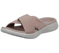 Skechers On-The-go 600-Glistening, Sandalias deslizantes Mujer, Oro Rosa, 40 EU Ancho