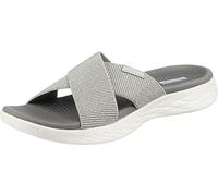 Skechers ON-THE-GO 600 GLISTENING, Sandalias para Mujer, Silver Textile, 39 EU