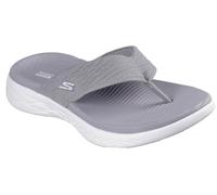 Skechers ON-THE-GO 600 SUNNY, Chanclas para Mujer, Gray Textile, 38 EU