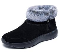 Skechers On-The-Go Encore Snow-Capped, Botas Cortas al Tobillo Mujer, Black/Gray Suede, 36 EU