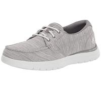 Skechers ON-THE-GO FLEX ASHORE, Botas para Mujer, Gray Textile/Trim, 37.5 EU