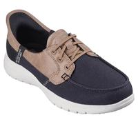 Skechers On-The-go Flex-Palmilla Hands Free Slip-ins - Zapatillas de Barco para Mujer, Negro Blanco, 41 EU