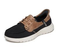 Skechers On-The-go Flex-Palmilla Hands Free Slip-ins - Zapatillas de Barco para Mujer, Negro Blanco, 41 EU