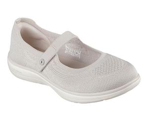 Skechers On-The-go Flex Radiant-Sweet PE, Zapatos Planos Mary Jane Mujer, Beige, 37 EU