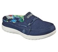 Skechers On-The-go Flex - Zapatos náuticos de Lona para Mujer, Navy, 5 UK Narrow