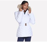 Skechers On-the-GO GO SHIELD Cozy Fit Belted Parka en Blanca, talla Media