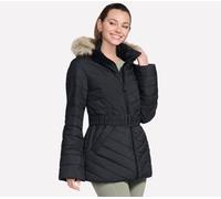 Skechers On-The-GO GO SHIELD Cozy Fit Belted Parka en Negro, talla Pequeña