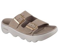 Skechers On-The-go Massage Fit Revive-Honey - Sandalias deslizantes para mujer, color marrón oscuro, talla 41 EU, gris oscuro, 41 EU