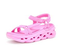 Skechers On-The Go Run Swirl Tech Sandal-Fierce, Sandalias para Pescador Mujer, Rosa Claro, 42 EU