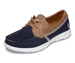 Skechers On-The Go Walk Lite-Coral, Botas Mujer, Marino, 36.5 EU Ancho