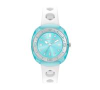 Skechers Palmera - Reloj de silicona blanca de tres manecillas para mujer, Blanco