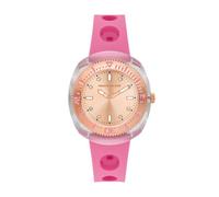 Skechers Palmera - Reloj de silicona rosa de tres manecillas para mujer, Rosado