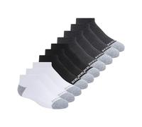 Skechers Paquete de 10 calcetines invisibles de rendimiento para niños, uso diario para niños, ajuste suave y cómodo, Gris/Negro/Blanco, 5-6.5