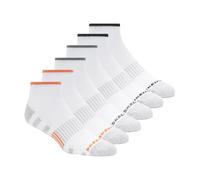 Skechers Paquete de 6 calcetines de trabajo para hombre, Blanco, 10-13