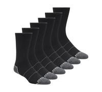 Skechers Paquete de 6 calcetines de trabajo para hombre, Negro -, 10-13