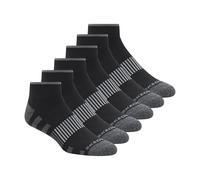 Skechers Paquete de 6 calcetines de trabajo para hombre, Negro -, 10-13