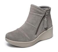 Skechers Parallel Lite - Botines para mujer, Gris topo oscuro, 8.5