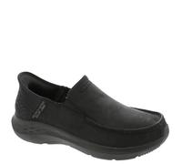 Skechers Parson Oswin Avec Technologie Slip-in, Brogues Hombre, Piel Negra, 46 EU