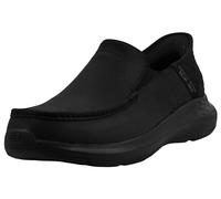 Skechers Parson Oswin - Mocasines para hombre, sin cordones, Negro/Negro, 14 X-Wide