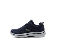 Skechers Performance GO WALK ARCH FIT IDYLLIC, Zapatillas para Hombre, Navy Textile/Synthetic/Gold Trim, 43 EU