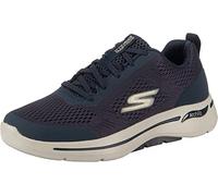 Skechers Performance GO WALK ARCH FIT IDYLLIC, Zapatillas para Hombre, Navy Textile/Synthetic/Gold Trim, 45.5 EU