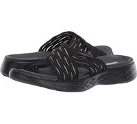 Skechers Performance ON-THE-GO 600 SUNRISE, Sandalias de Punta Descubierta para Mujer, Black Textile, 38 EU