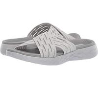 Skechers Performance ON-THE-GO 600 SUNRISE, Sandalias de Punta Descubierta para Mujer, Gray Textile, 36 EU