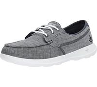 Skechers Performance Women's Go Walk Lite-15433 Wide Boat Shoe,navy,10 W US