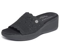 Skechers Pier-Lite Light Essence - Sandalias Planas para Mujer, Color Negro, Talla 5
