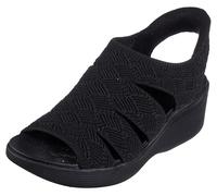 Skechers Pier-Lite-Memory Maker, Sandalias con cuña Mujer, Negro, 36 EU