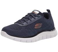 Skechers Pista-Moulton, Zapatillas Deportivas Hombre, Azul Marino/Naranja, 45 EU